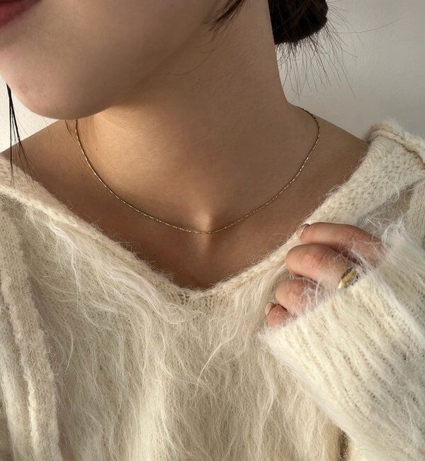  「〈GOLDY/ゴールディ〉ツイストチェーンスキンネックレス」|リング|