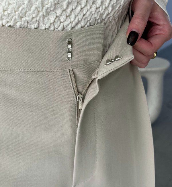  「【低身長サイズあり】カーブタックベルト付パンツ」|チノ|