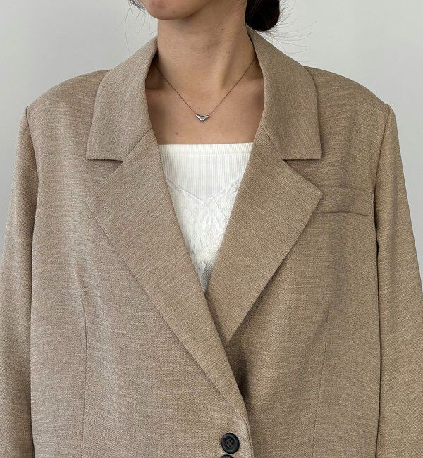  「【サイズ展開あり】〈C.L〉リネンタッチテーラードジャケット」|テーラードジャケット|