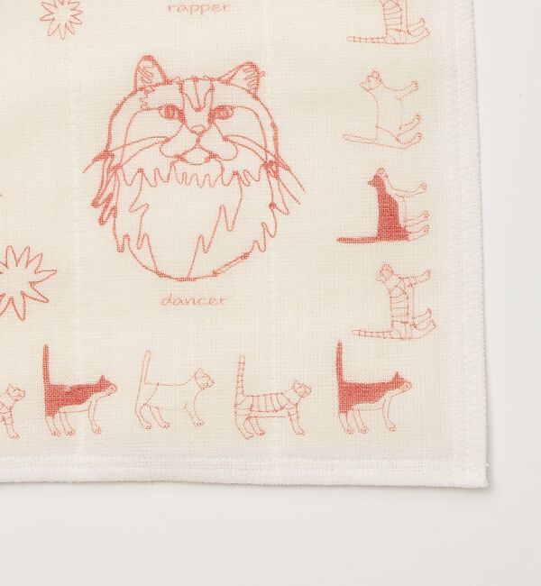 collex「【＋HAyU fabric】猫柄 蚊帳織りふきん」|食器・キッチングッズ|