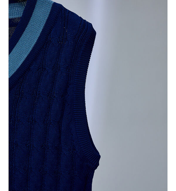 ABAHOUSE「ケーブル編み チルデンベスト」|ベスト・ジレ|