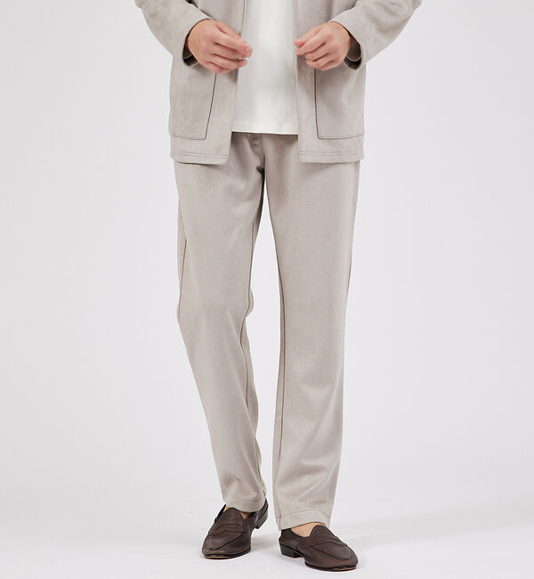 ABAHOUSE「【セットアップ対応】ネオスエード スリムイージーパンツ / シルキータッチ」|その他|ライトグレー
