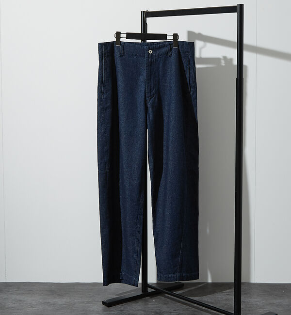 ABAHOUSE「【ヴィンテージ加工】 LIGHT CURVED DENIM /ワイドデニム/ライ」|デニム|インディゴ