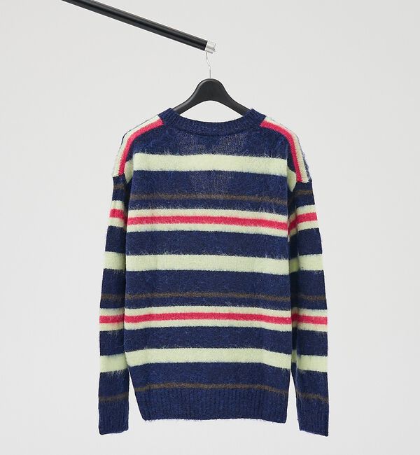 ABAHOUSE「【LACOSTE / ラコステ】アルパカブレンド ボーダーニットカーディガン」|カーディガン|