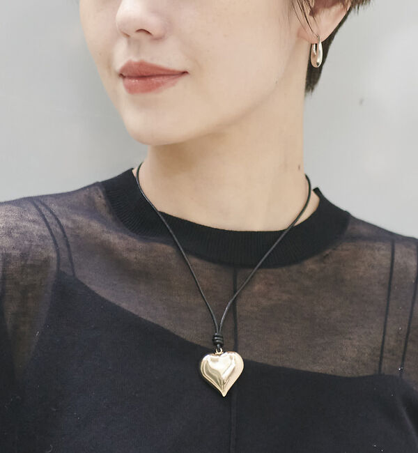 Rouge vif「【Ettika/エティカ】コードハートペンダント」|ネックレス|ゴールド