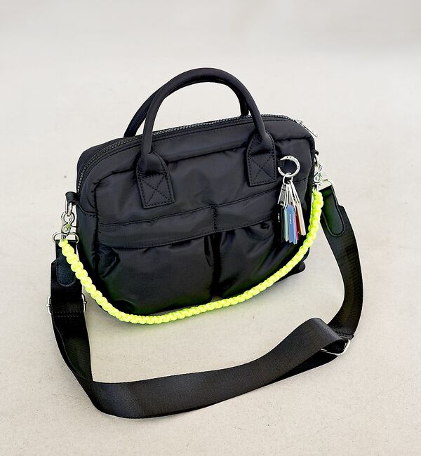 NOMINE「【cheek】w pocket 3way boston カラーコードハンドル 3」|ボストンバッグ|ブラック