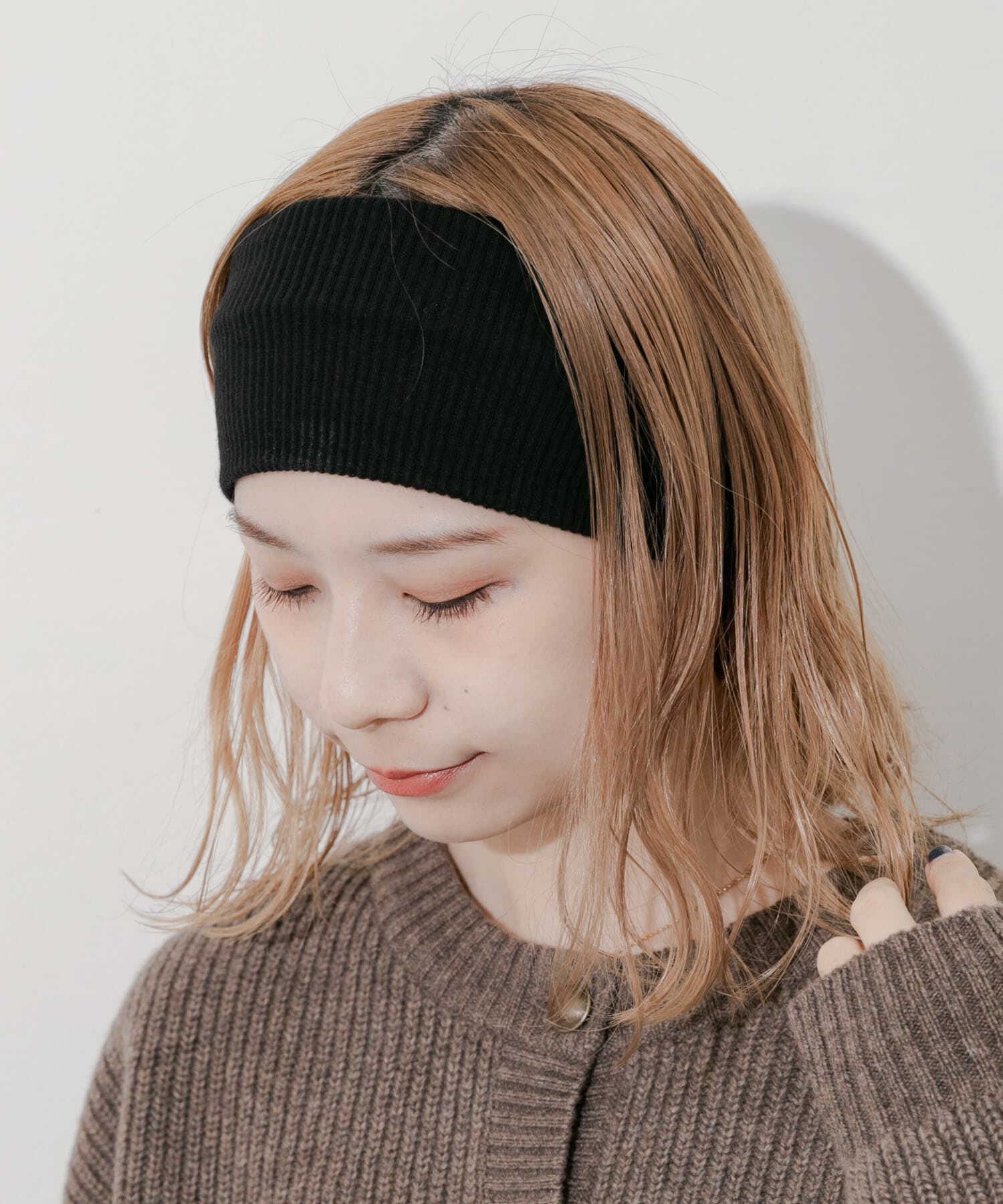 SMELLY「リブワイドヘアバンド」|ヘアバンド|