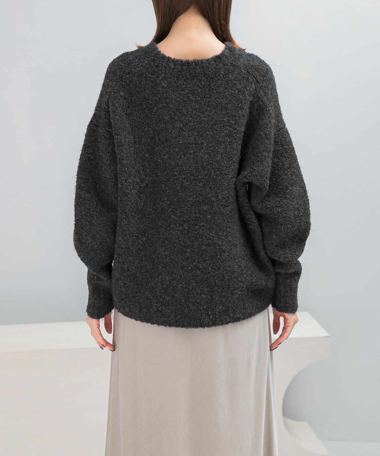 URBAN RESEARCH ROSSO「『WEB限定』Vネックカーブスリーブニット」|ニット・セーター|