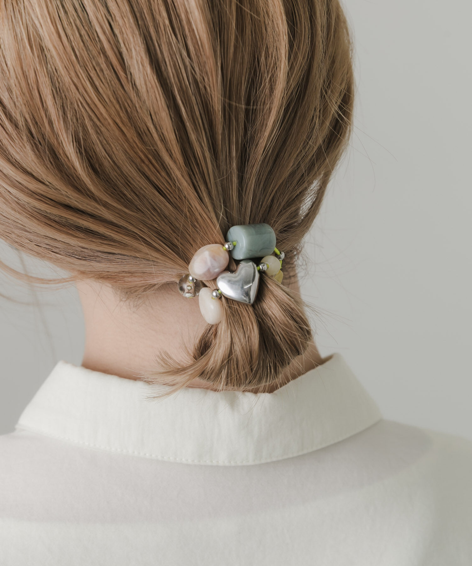 SMELLY「クリアビーズモチーフヘアポニー」|ヘアゴム・シュシュ|