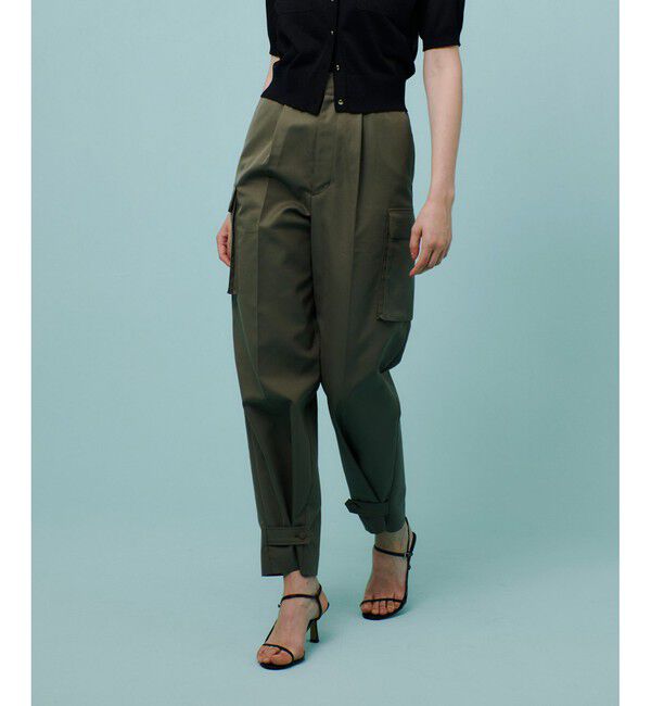 allureville「オーガニックギャバカーゴパンツ」|カーゴ|カーキ