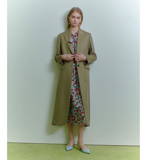 LOULOU WILLOUGHBY「【LOULOU WILLOUGHBY】ビスコースツイルチェスターコート」|ダッフルコート|ベージュ