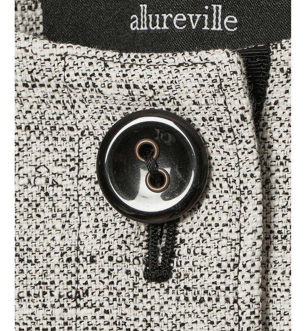 allureville「ミックスツイードノーカラージャケット」|ノーカラージャケット|