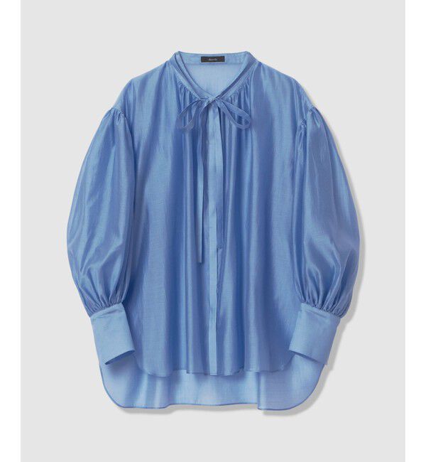 allureville「スリーブコンシャスブラウス」|シャツ・ブラウス|サックス