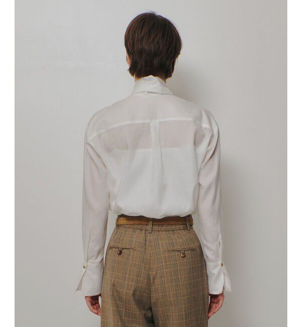 allureville「キュプラコットンビッグタイブラウス」|シャツ・ブラウス|