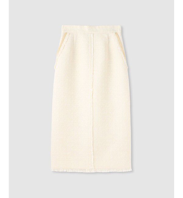 allureville「ニュアンスタイトツィードスカート」|スカート|アイボリー