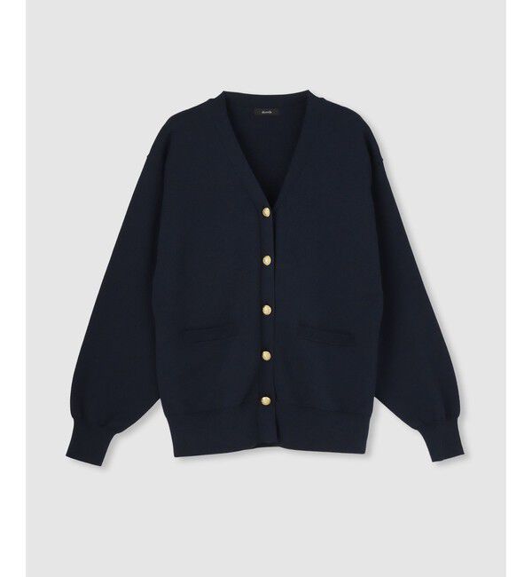 allureville「コットンインレードルマンスリーブ カーデ」|カーディガン|ネイビー