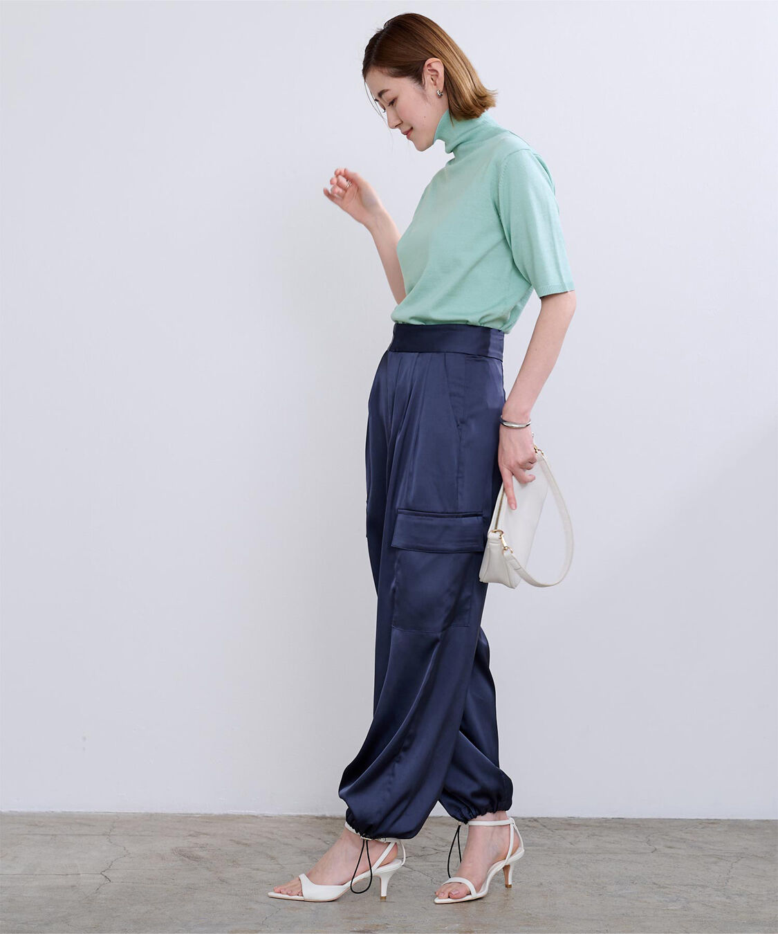 ur's「ハイネックハーフスリーブフィットニット」|ニット・セーター|