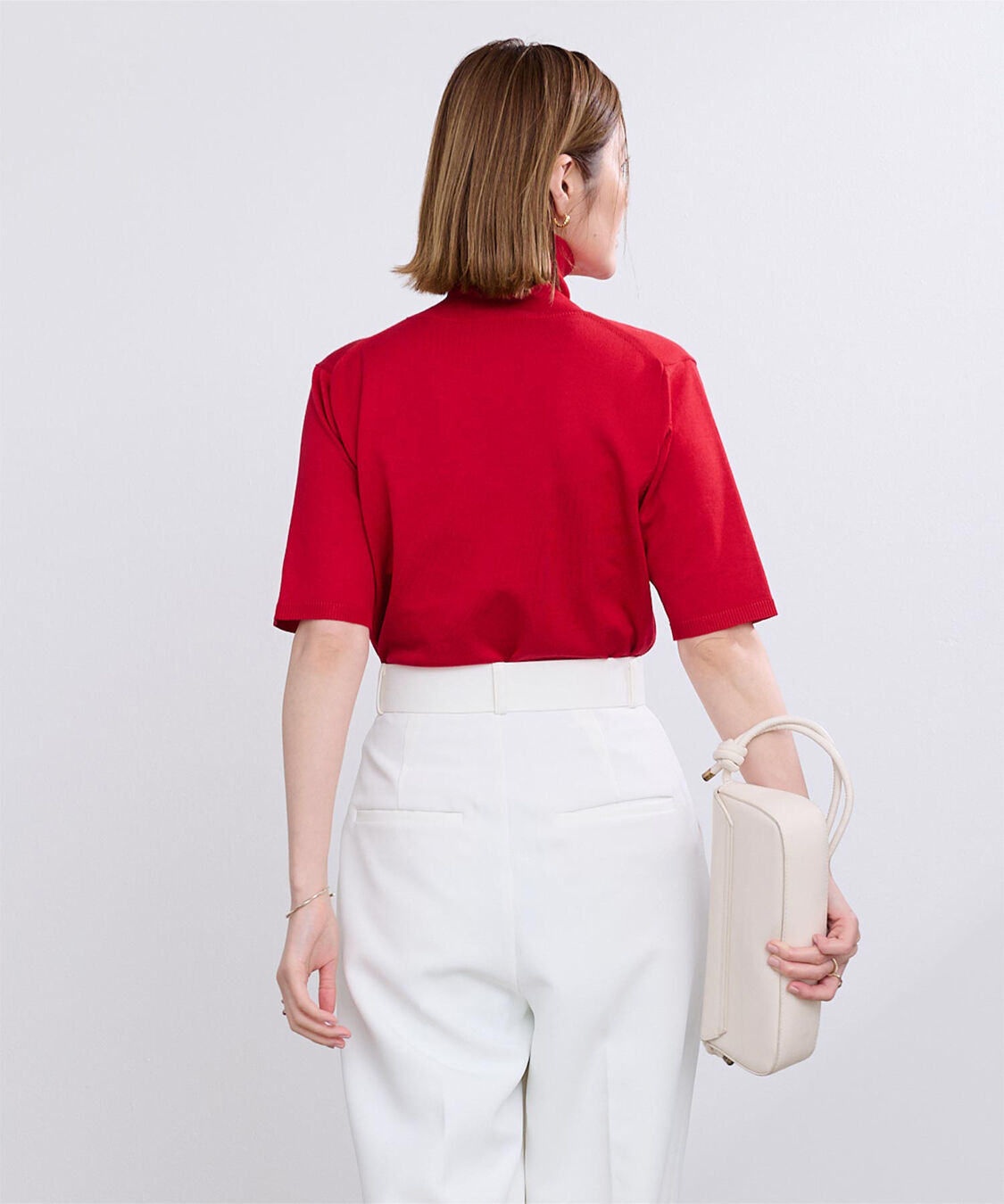 ur's「ハイネックハーフスリーブフィットニット」|ニット・セーター|