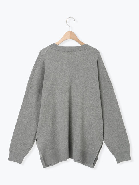 Samansa Mos2「スウェットライクロゴジャカードニット」|ニット・セーター|