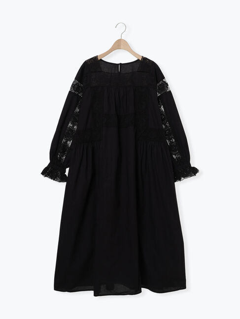 Samansa Mos2「ローズ柄レーススクエアネックワンピース」|ワンピース|