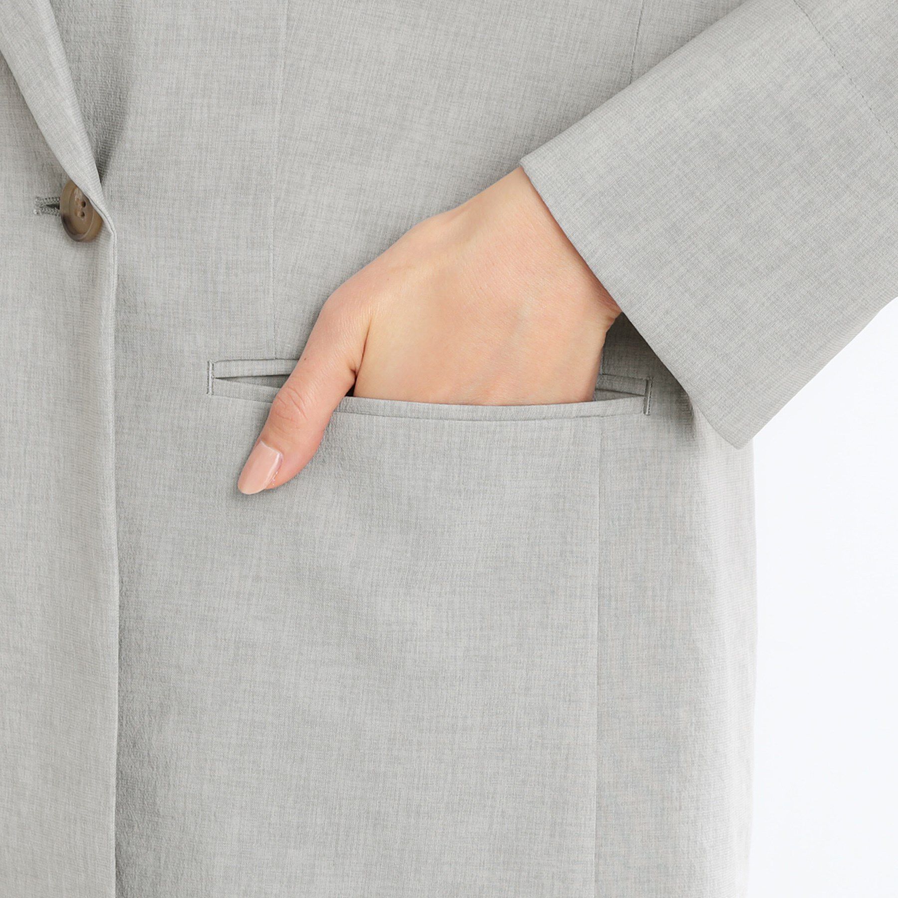 Reflect「【マシンウォッシュ可／セットアップ可／通勤におすすめ】ドライタッチダブルジャケット」|テーラードジャケット|