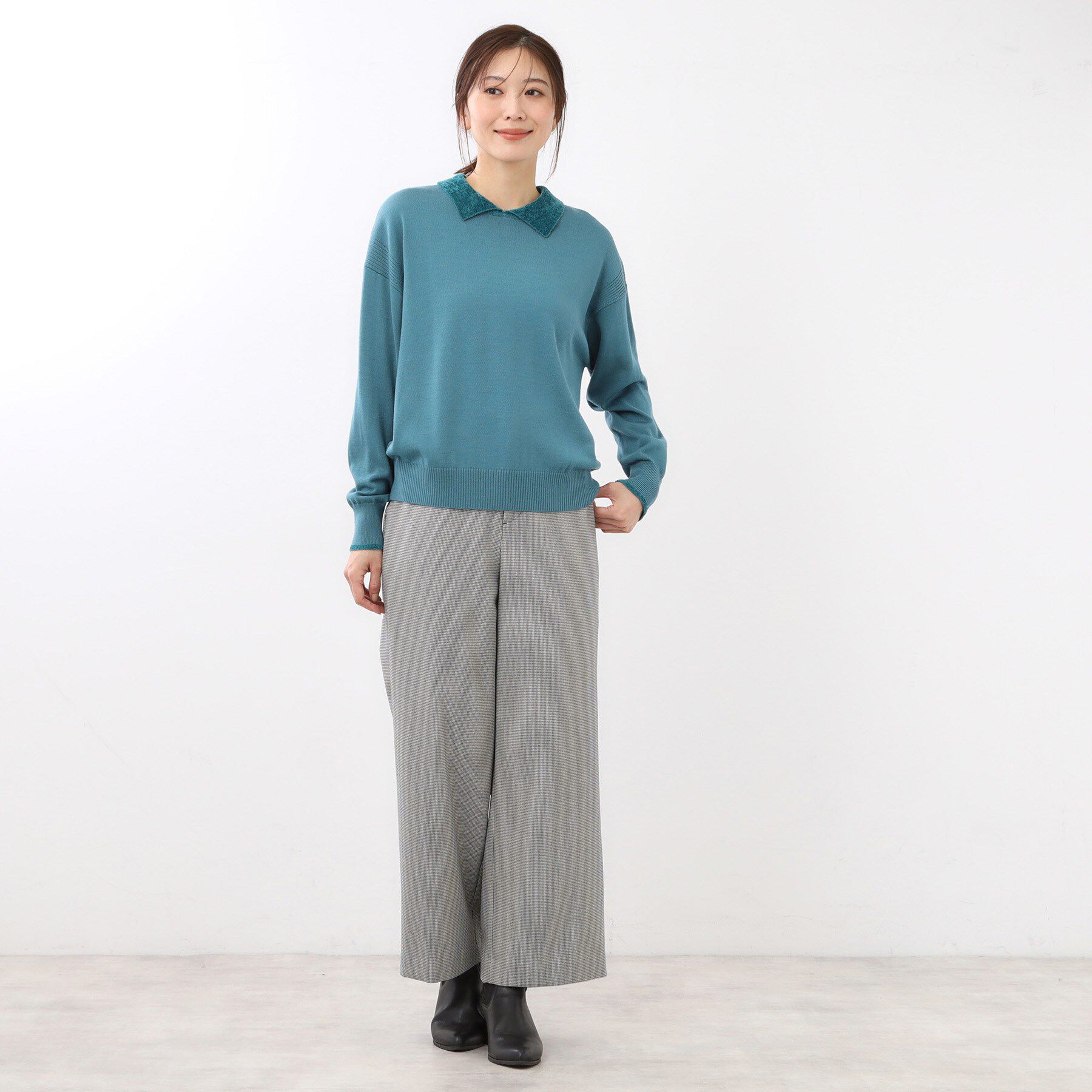 Reflect「【着映え◎】衿つきニットトップス」|ニット・セーター|