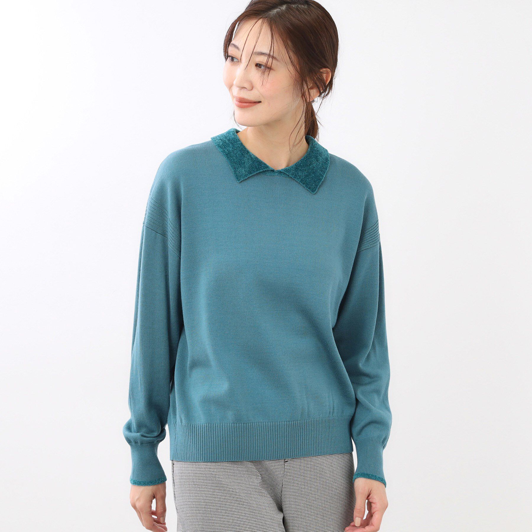 Reflect「【着映え◎】衿つきニットトップス」|ニット・セーター|