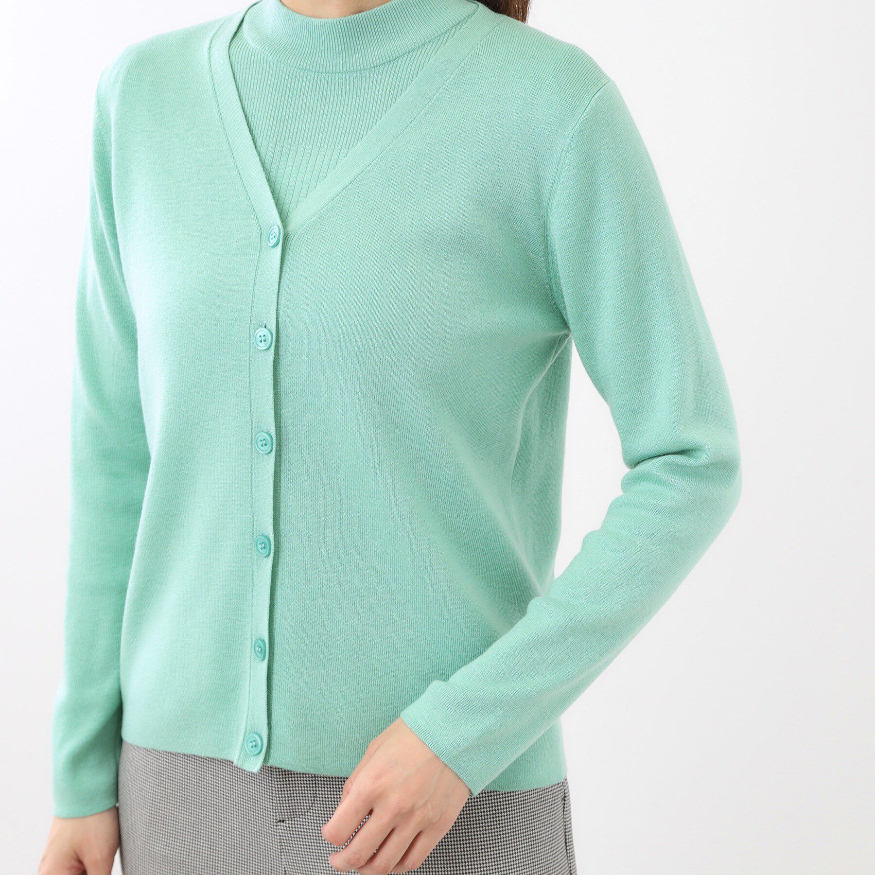 Reflect「【選べる5色／アンサンブル可】Vネックカーディガン」|カーディガン|