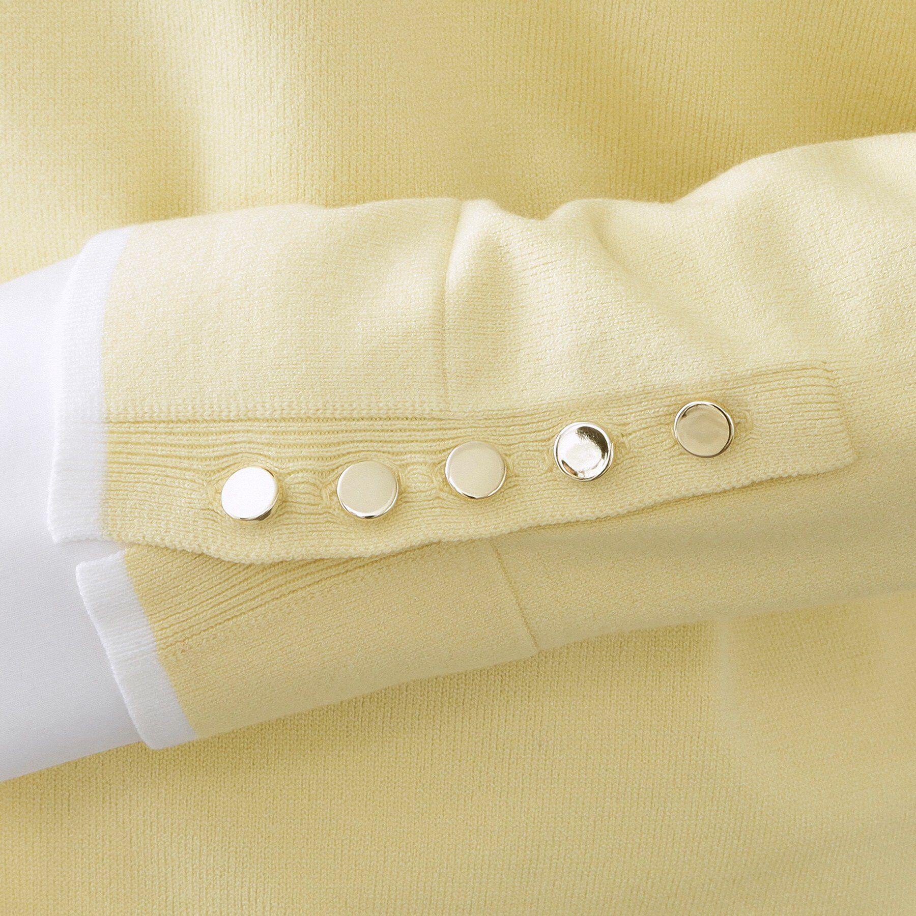 OPAQUE.CLIP「金ボタン使いリラクシーニット【洗濯機OK】」|ニット・セーター|