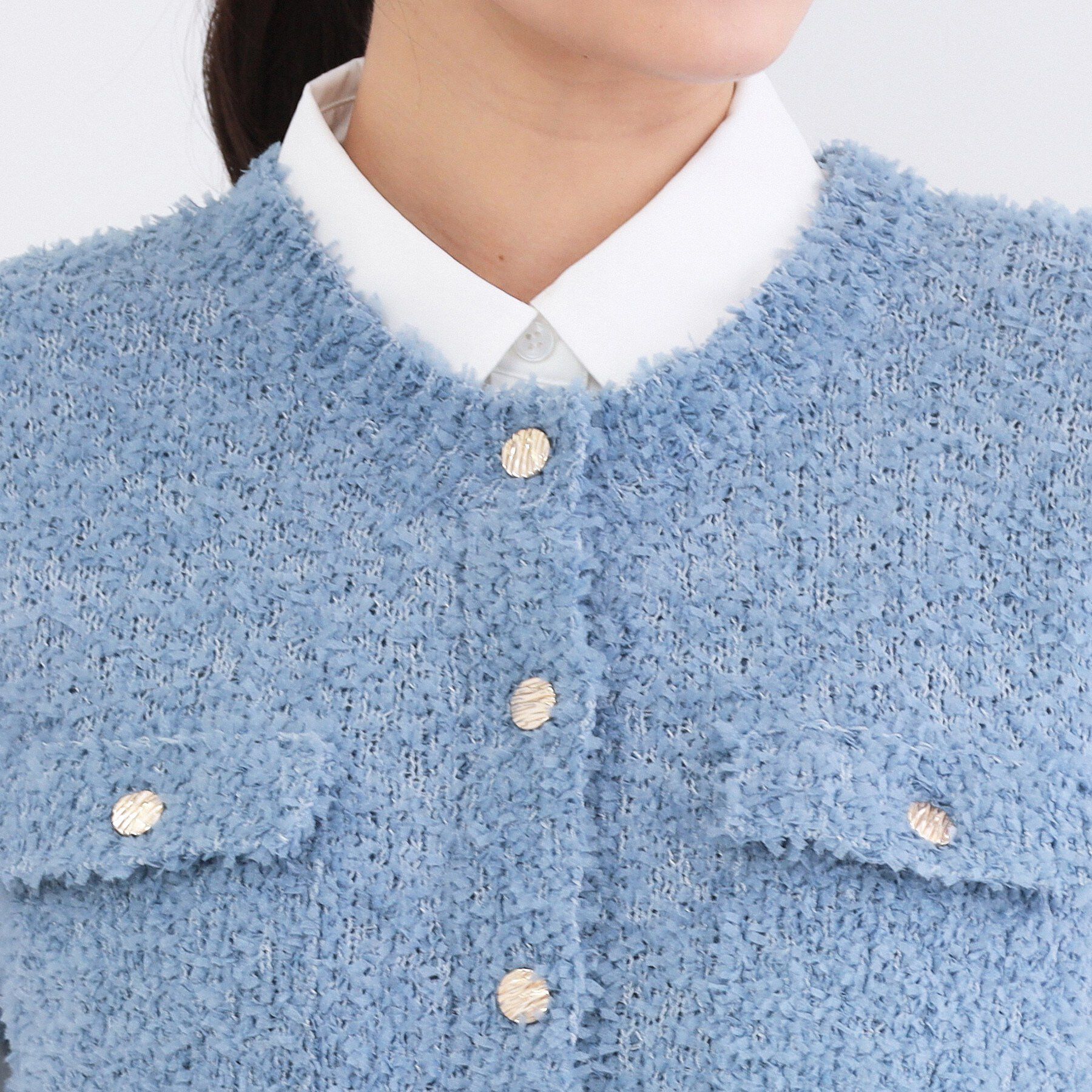 OPAQUE.CLIP「フラッグヤーン変形金ボタンニットベスト【洗濯機OK】」|ベスト・ジレ|