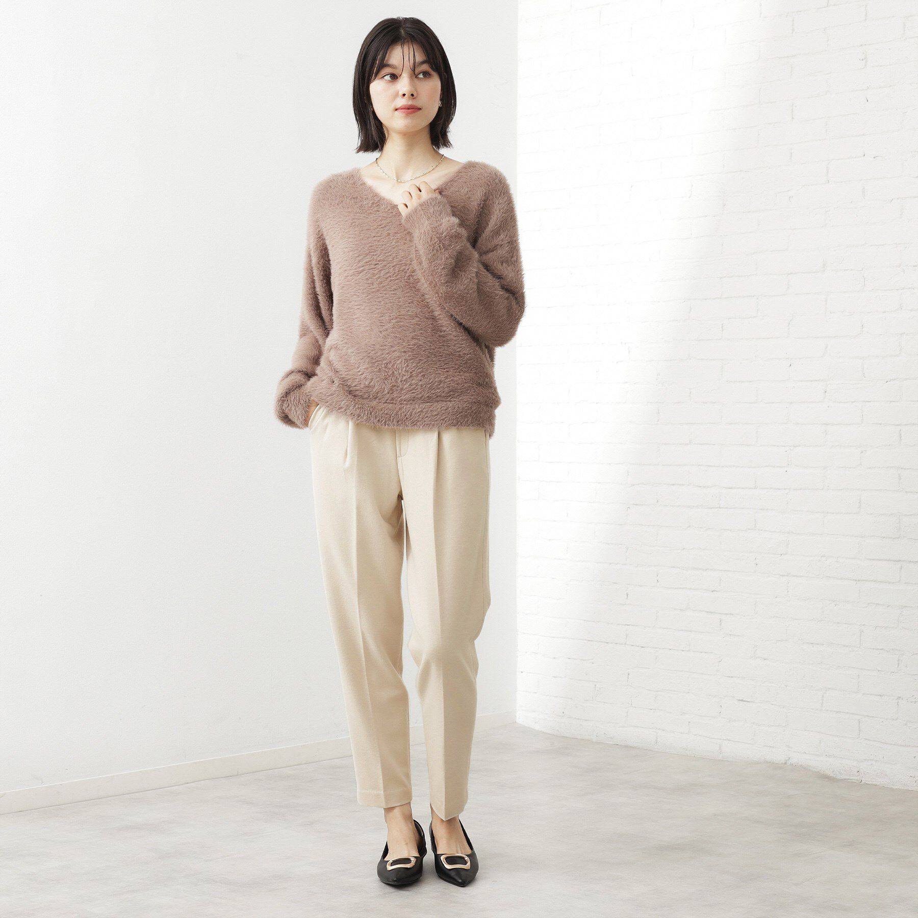 THE SHOP TK「【着丈選べる/XS～XLサイズ】あったか裏起毛テーパードパンツ」|その他|