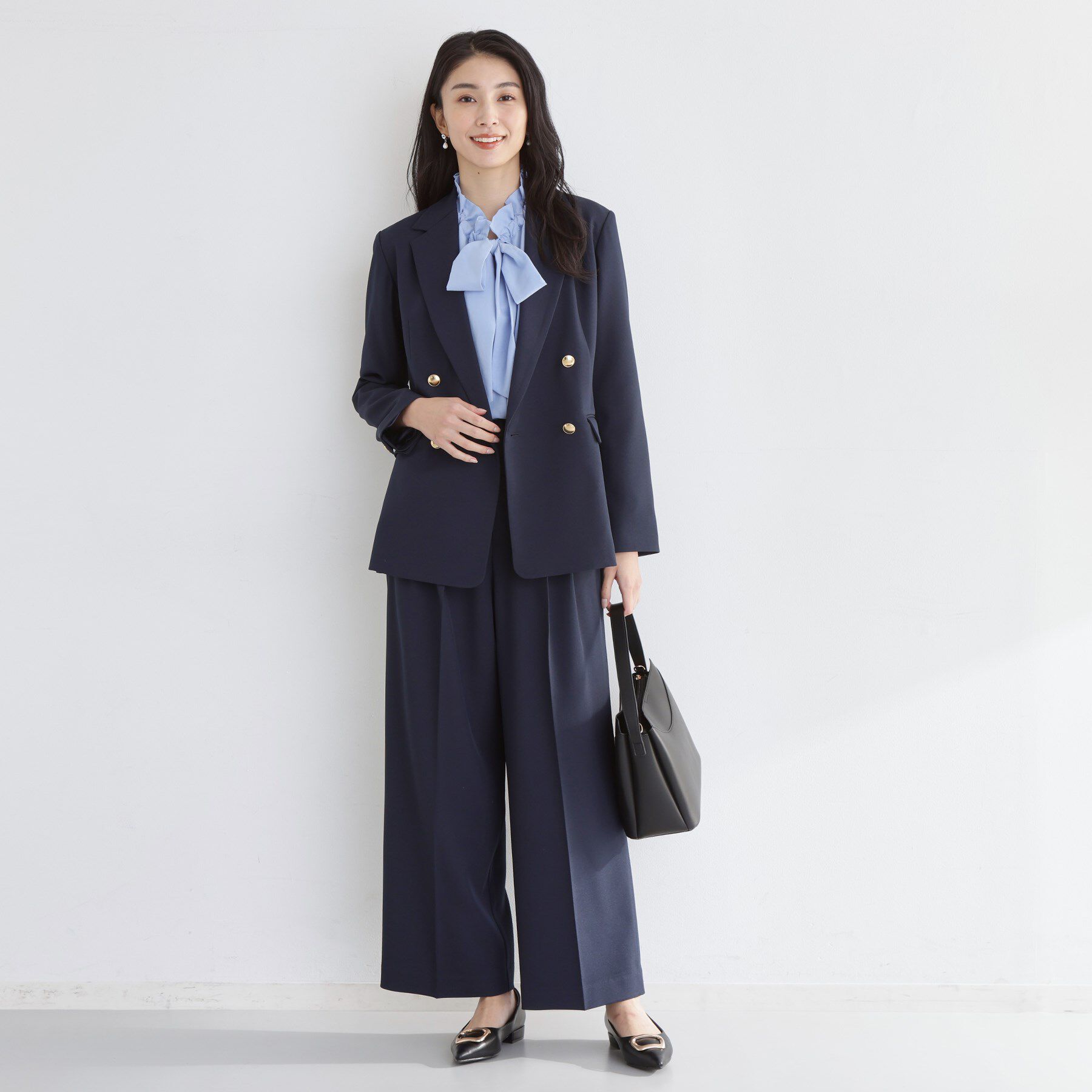 THE SHOP TK「【通勤・セレモニー】CAVIAN 金ボタンダブルブレストジャケット」|テーラードジャケット|