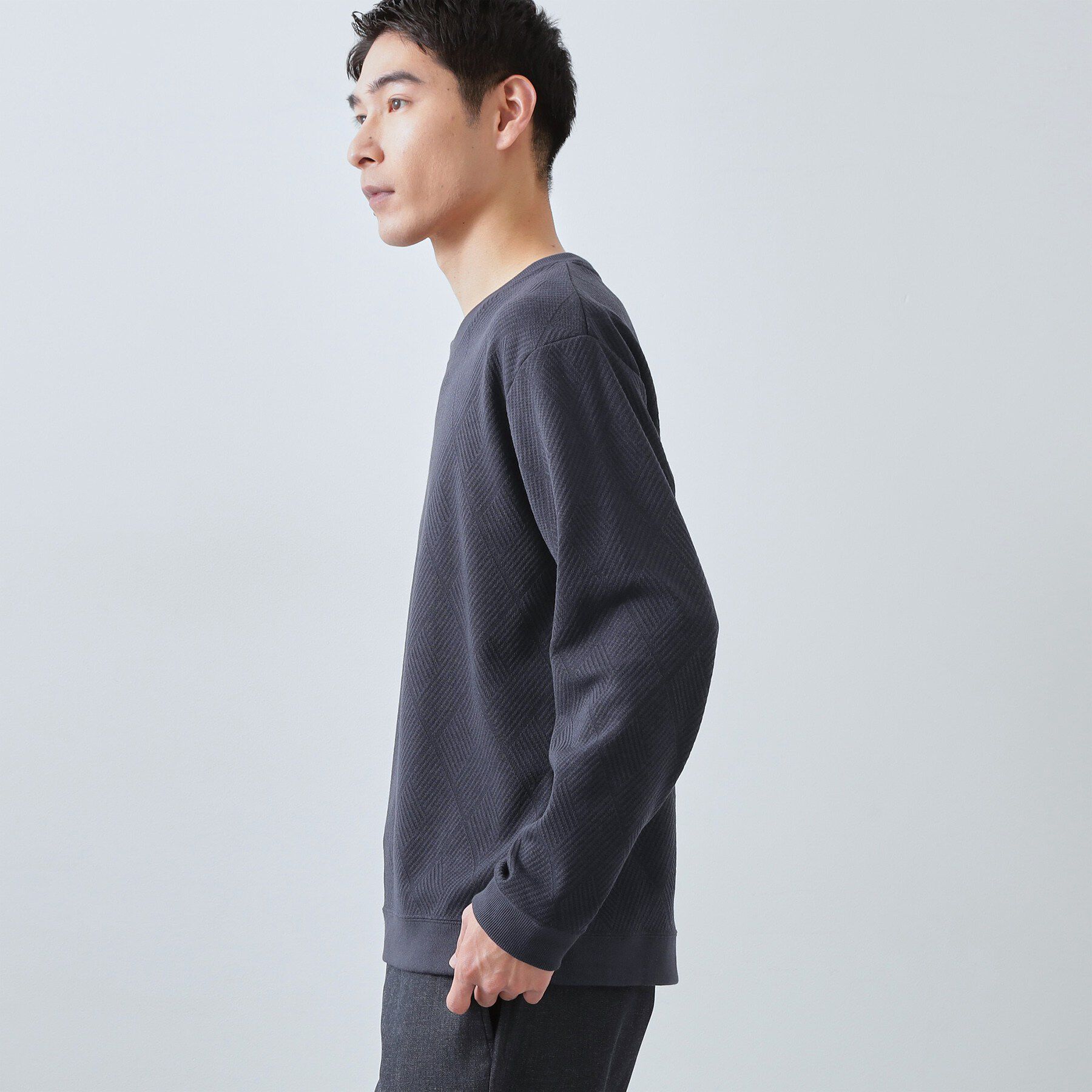 THE SHOP TK「【大人のデイリースタイルを格上げ】ジャカードリンクススウエット　洗濯機OK」|パーカー|