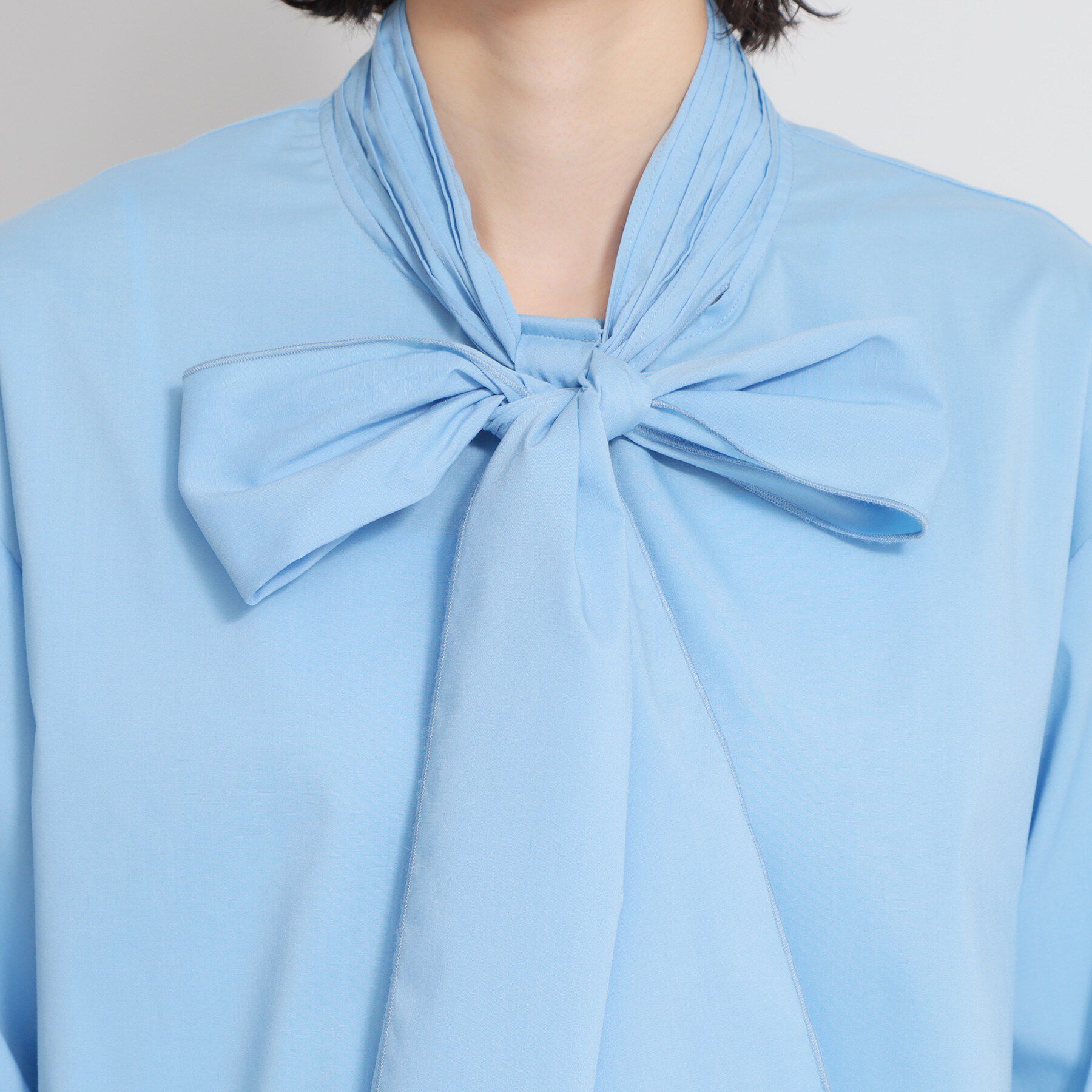 THE SHOP TK「【通勤・セレモニー】タックボウタイブラウス」|シャツ・ブラウス|