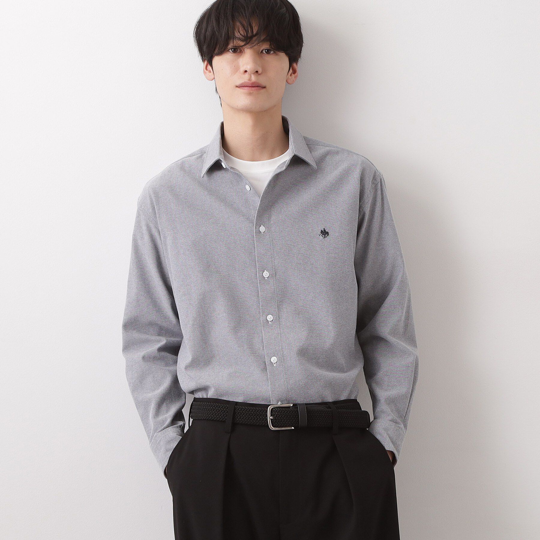 THE SHOP TK「【POLO BCS 別注】 アソート長袖シャツ ストライプ／グレー／デニム」|シャツ・ブラウス|グレー(012)