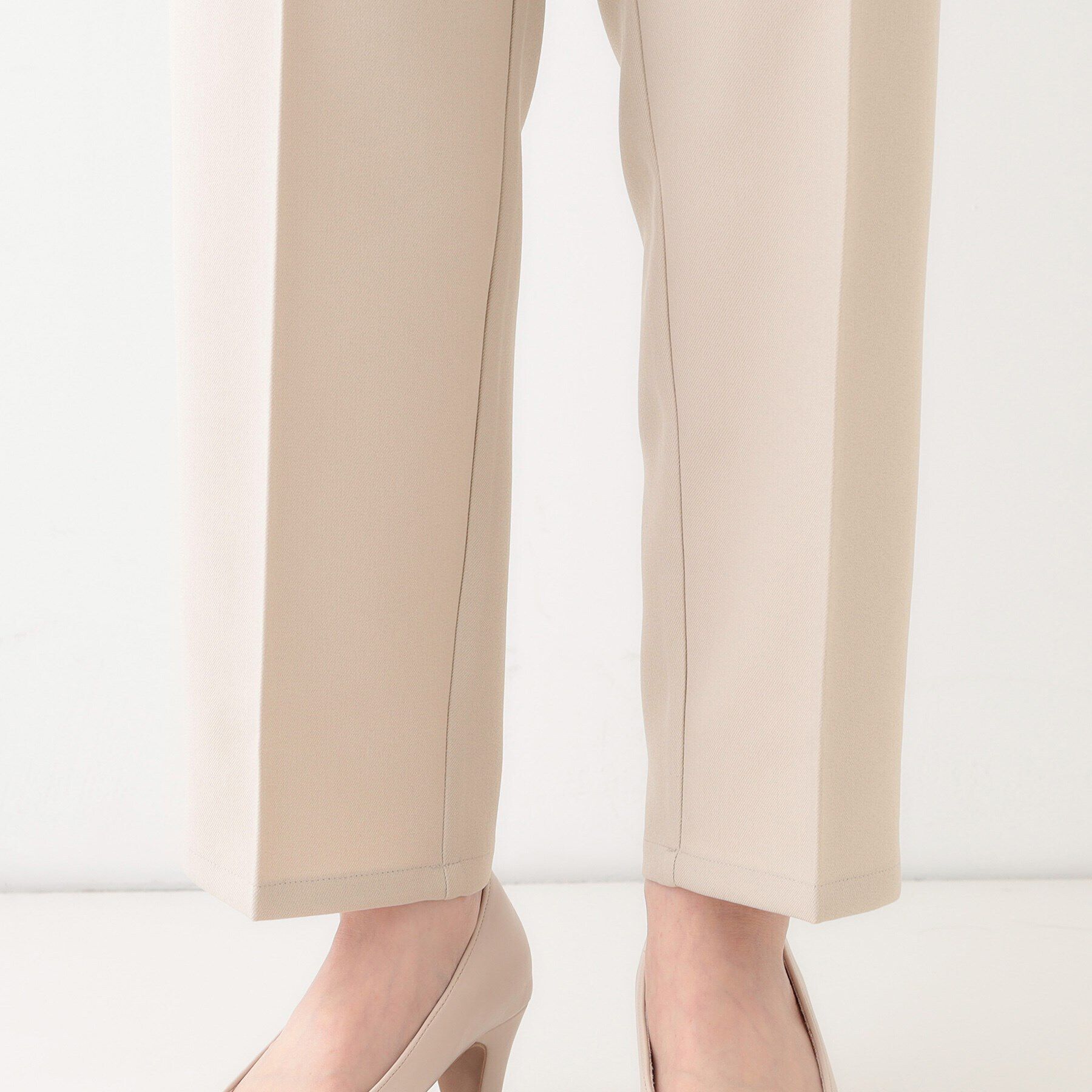 SHOO･LA･RUE「【S-LL】オフィスシーンでも活躍 タックテーパードパンツ」|その他|