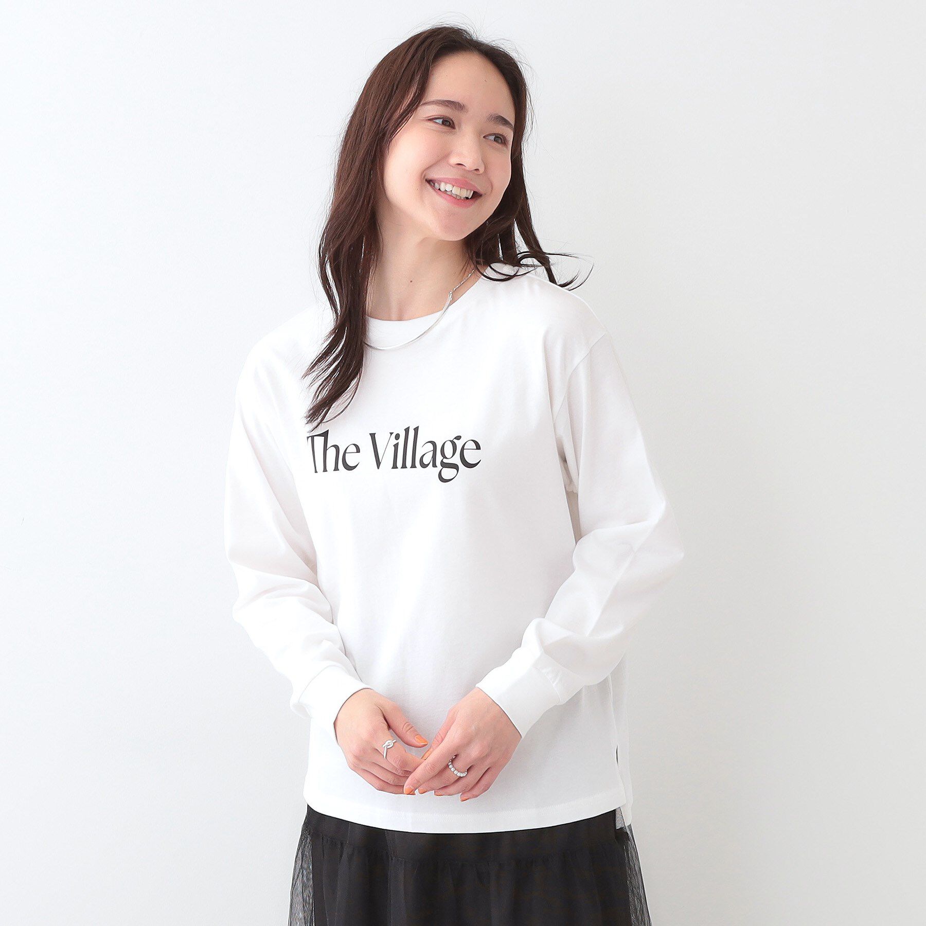 SHOO･LA･RUE「【洗える/S-LL】一枚でもレイヤードでも グラフィック長袖Tシャツ」|Tシャツ・カットソー|