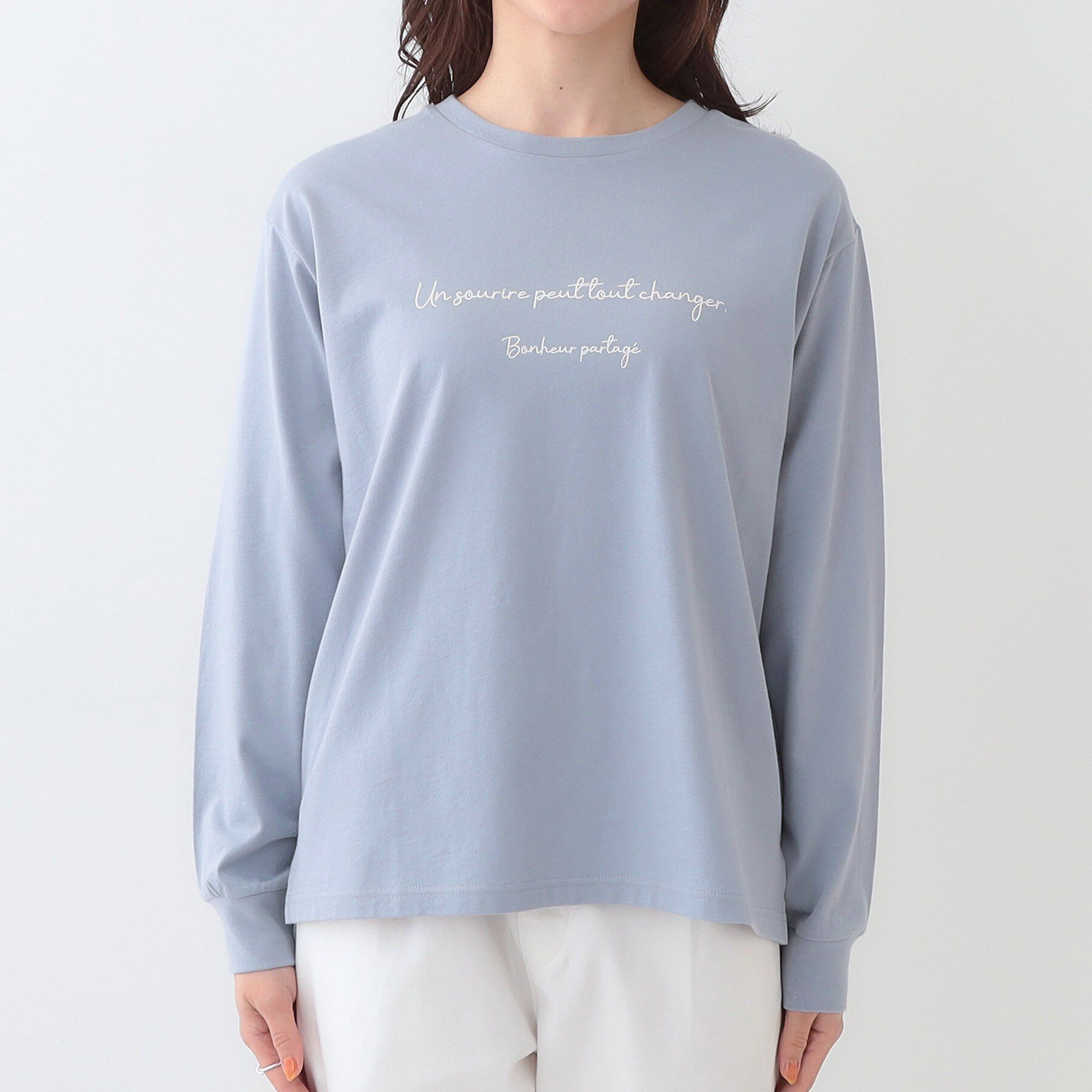 SHOO･LA･RUE「【洗える/S-LL】一枚でもレイヤードでも グラフィック長袖Tシャツ」|Tシャツ・カットソー|