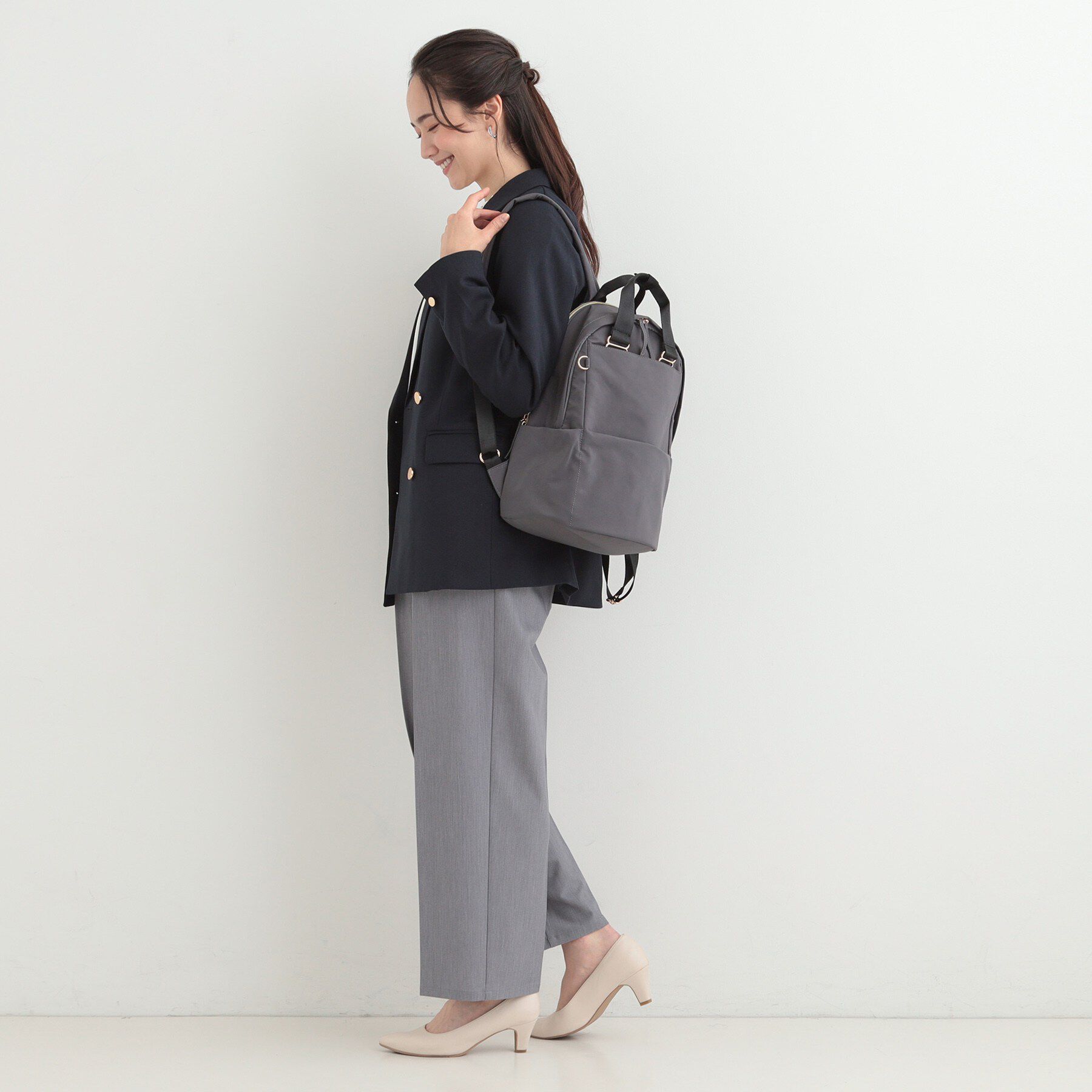 SHOO･LA･RUE「【撥水】キャリーオンラウンドリュック」|リュック|