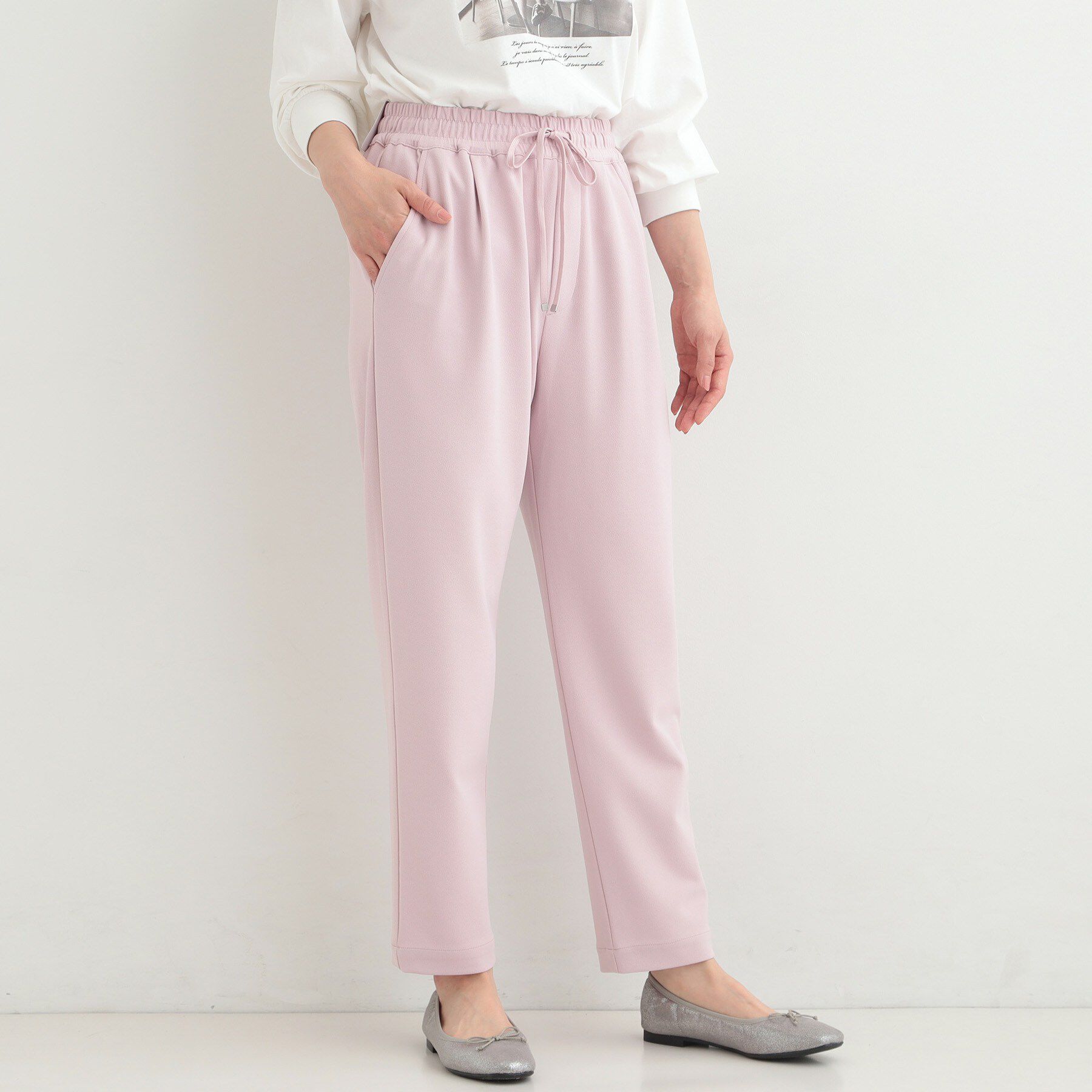 SHOO･LA･RUE「【SS-LL/洗濯後しわになりにくい】スマートに見えるイージーテーパードパンツ」|その他|