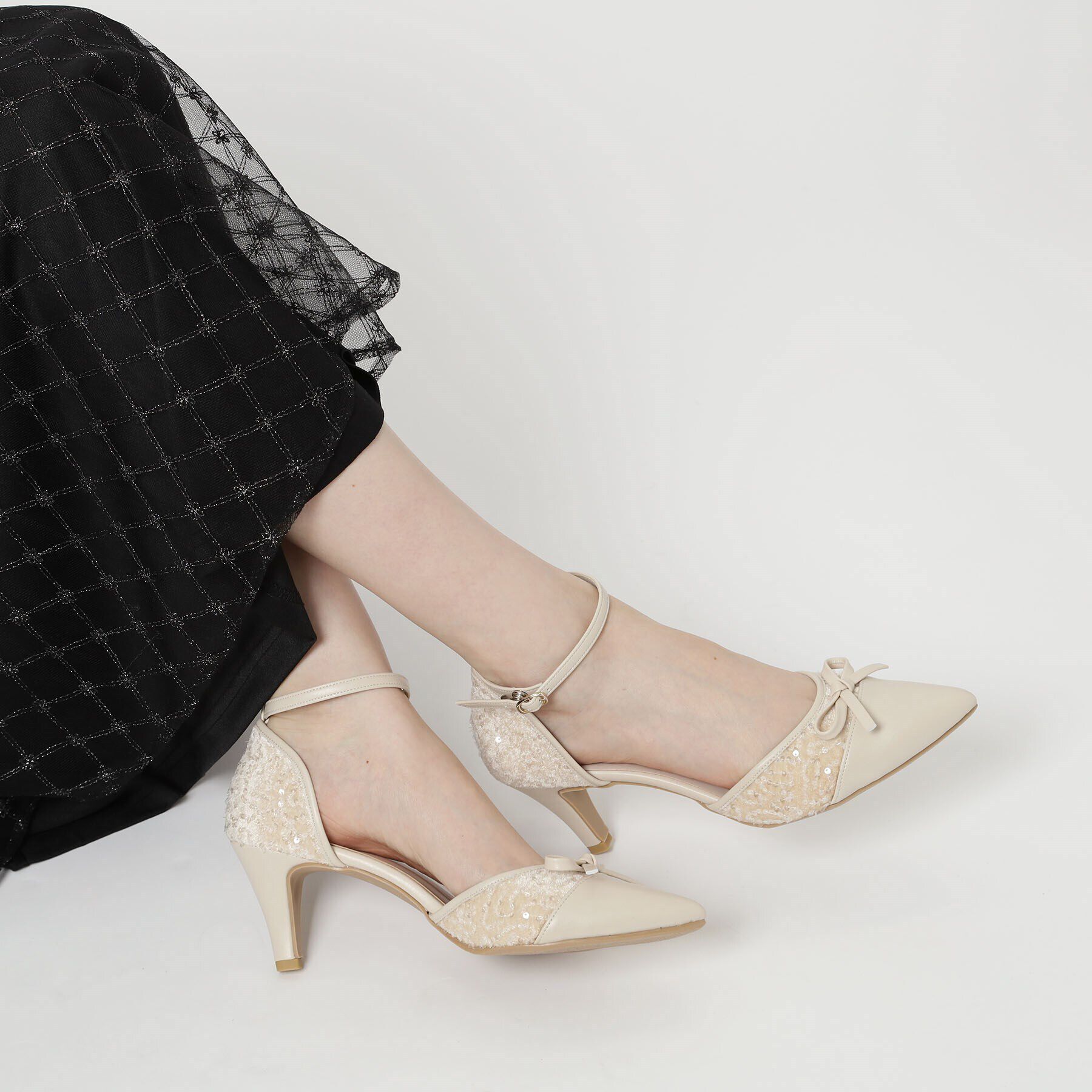 ESPERANZA「スパンコールセパレートパンプス」|パンプス|