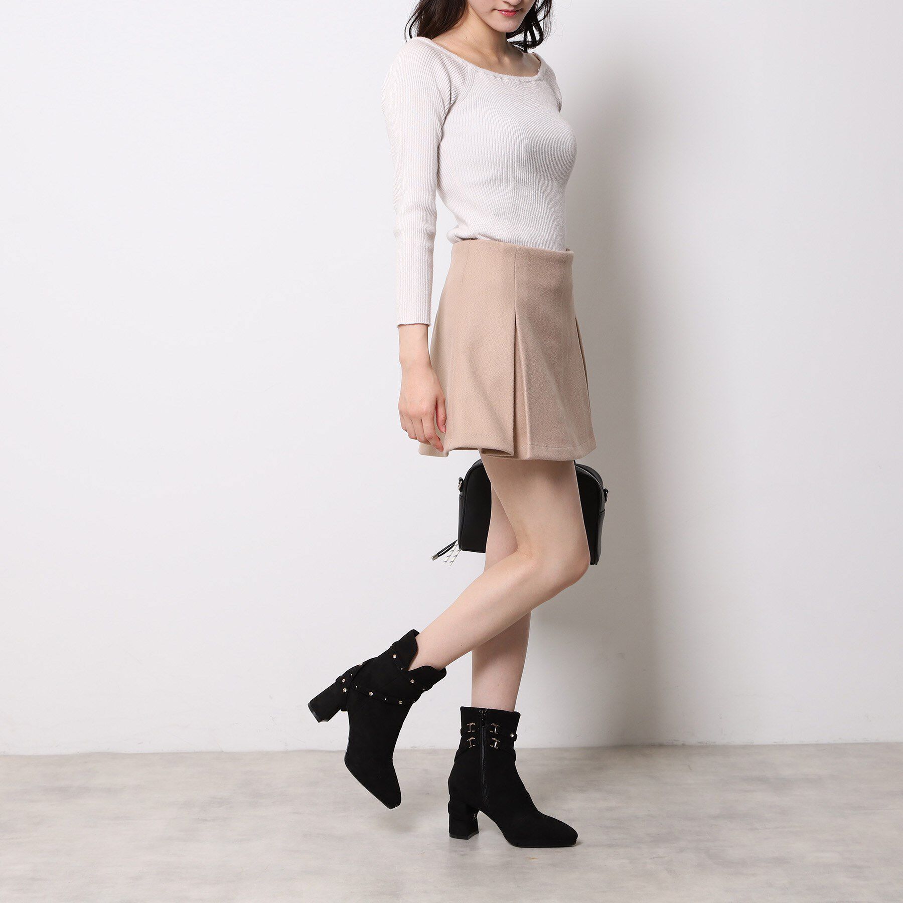 ESPERANZA「【EC先行販売】2WAYスタッズベルトショートブーツ」|ショートブーツ|