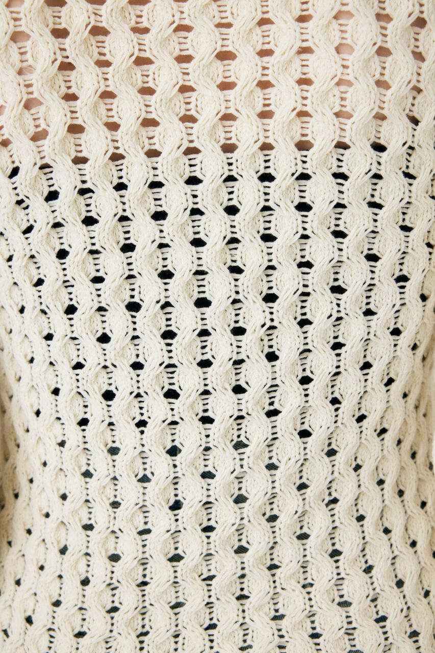 MOUSSY「OPENWORK ニットシャツ」|ニット・セーター|