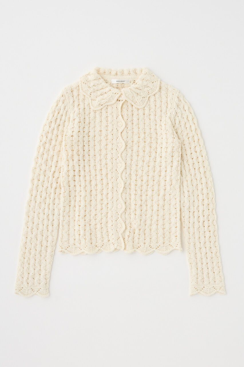 MOUSSY「OPENWORK ニットシャツ」|ニット・セーター|