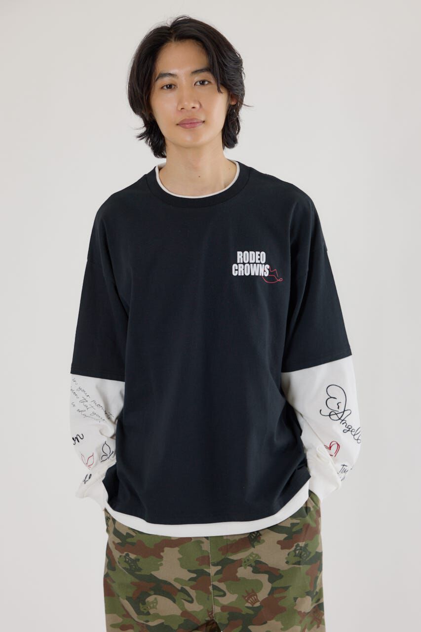 RODEO CROWNS「オーバーロゴレイヤードロングスリーブTシャツ」|Tシャツ・カットソー|