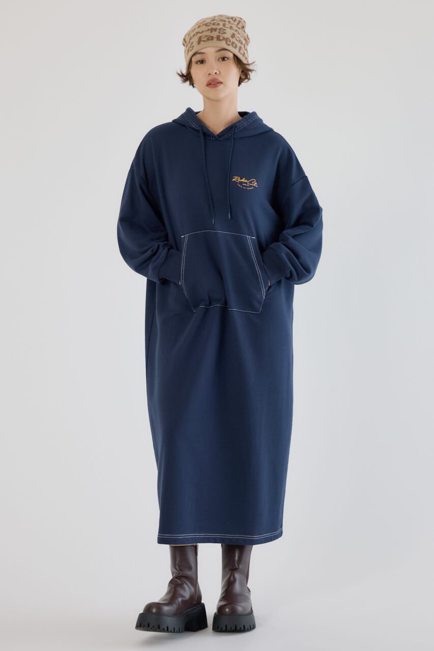 RODEO CROWNS「RCSカラーステッチパーカーワンピース」|ワンピース|NVY