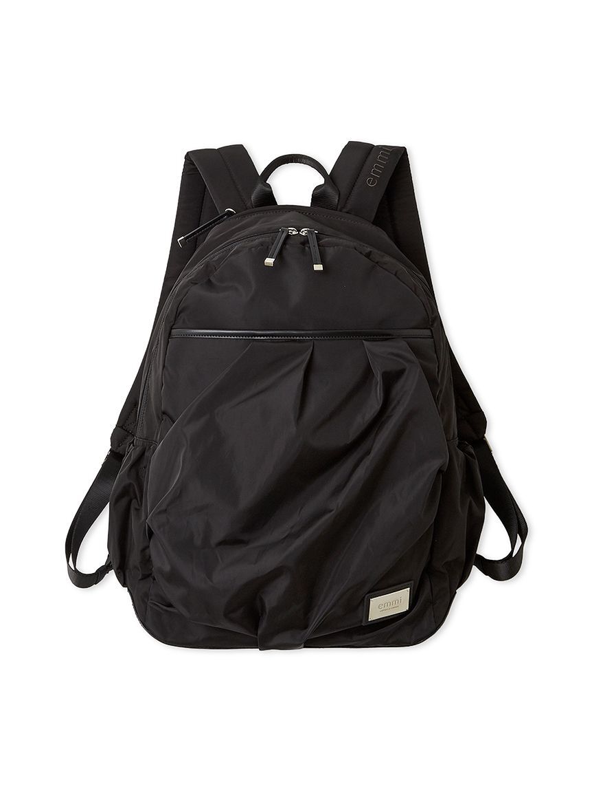 emmi atelier「eco レザーミックスバックパック/撥水」|リュック|BLK