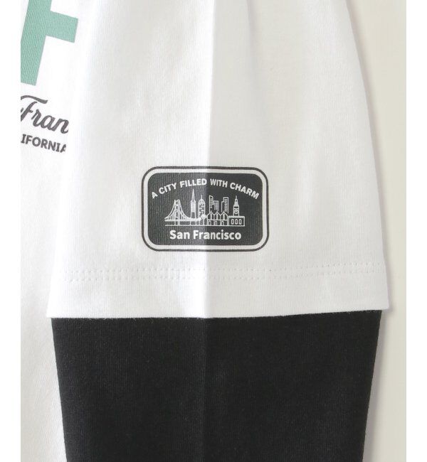 ikka kids「7分袖レイヤードロゴTシャツ（120~160cm）」|Tシャツ・カットソー|