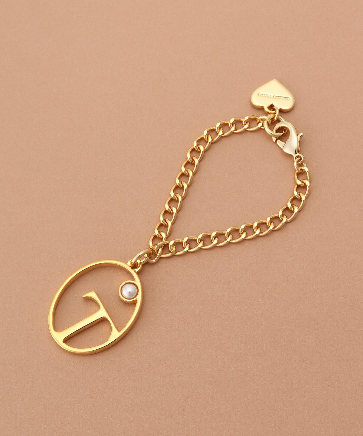 Samantha Thavasa「シンプルイニシャルバッグチャーム T」|チャーム・キーホルダー|ゴールド