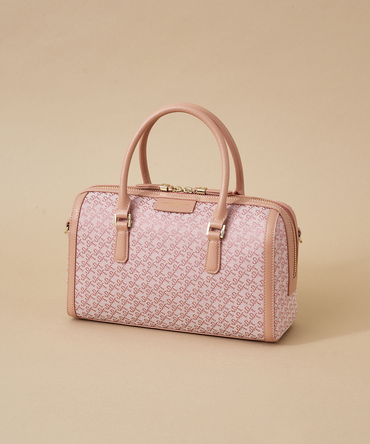 Samantha Thavasa「ST Jacquard ボストン オリゾンタール」|ボストンバッグ|ベビーピンク